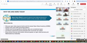 ICASEES : Webinaire avec la BAD et Open Data Watch sur les princes des données ouvertes et les licences de diffusion des données statistiques