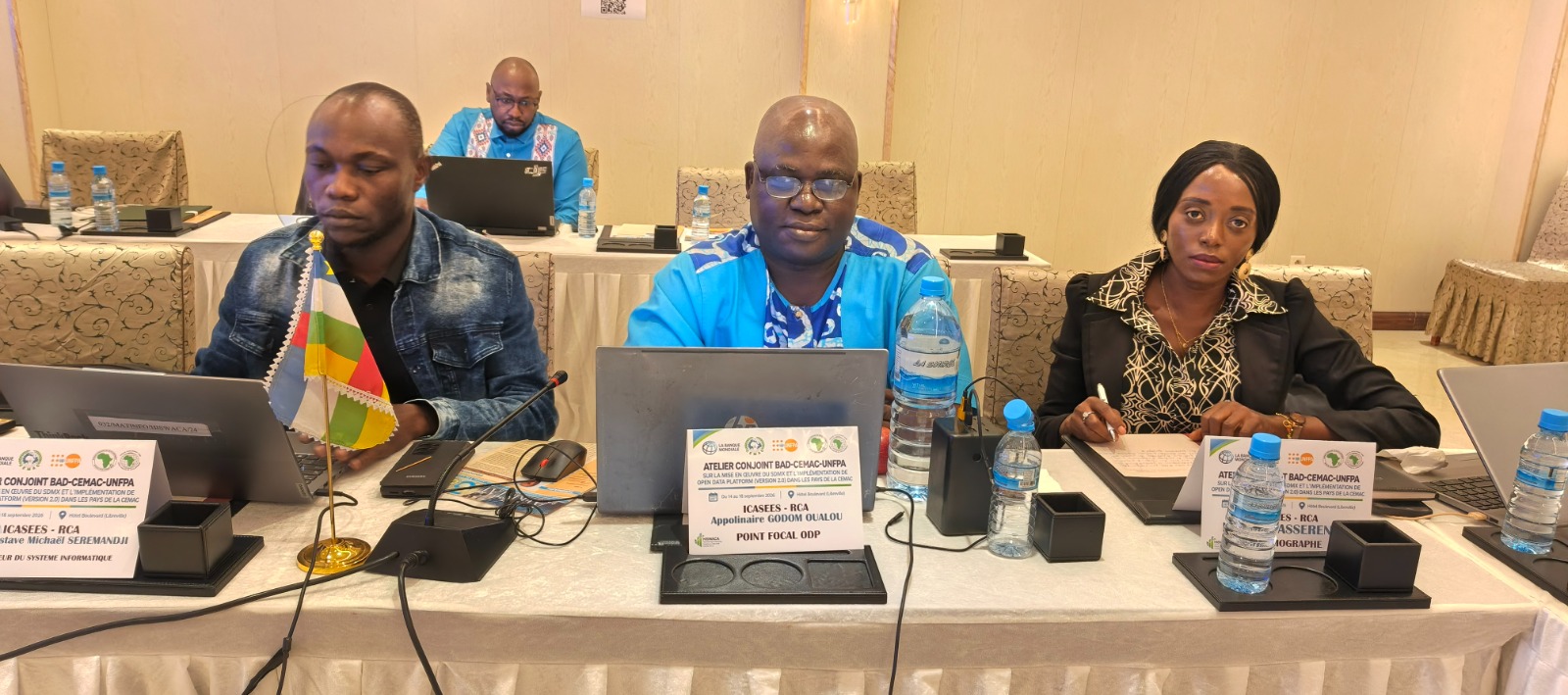 Déléguation centrafricaine avec le Point Focal ODP RCA, M. GODOM OUALOU Appolinaire au milieu