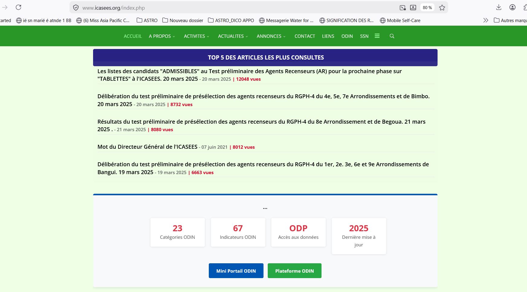 ICASEES : Du nouveau sur le site web de l’ICASEES, le portail Open Data et l’espace ODIN !